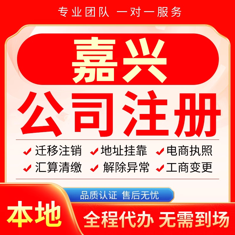 嘉兴公司注册办理异常减资个体户工商营业执照代办注销变更电商