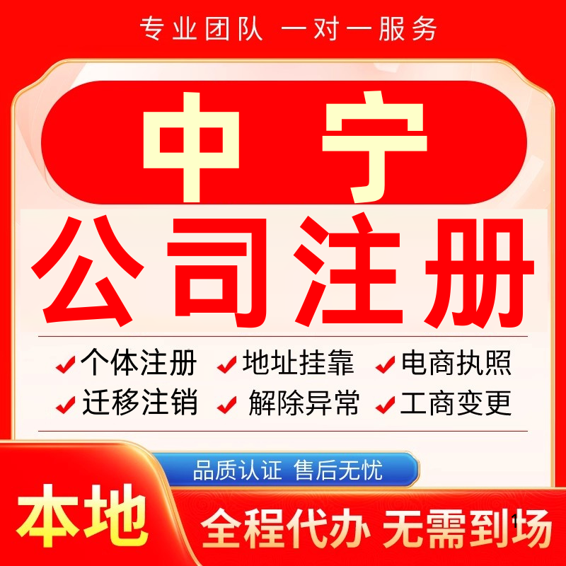 中宁公司注册办理异常个体户工商营业执照代办注销变更转让电商