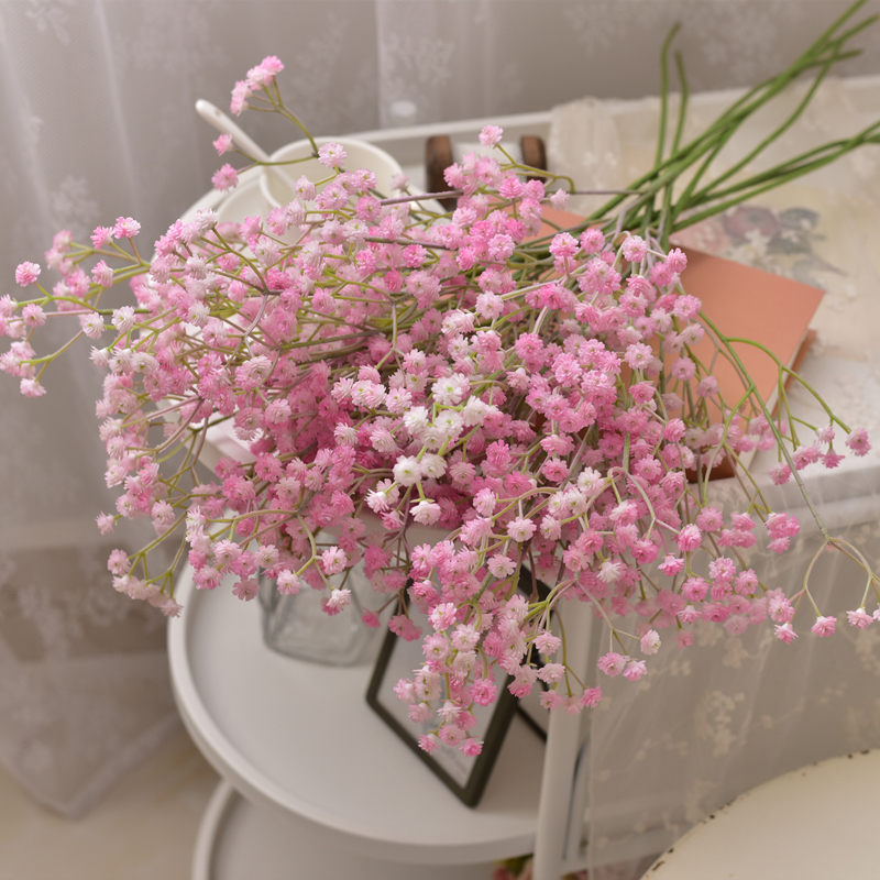 速发满天花花客厅假星手摆花感设花艺花瓶插花摆件装饰花塑料花束