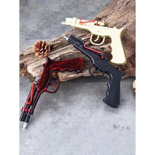 速发火柴不0钢枪地锈8皮筋玩具枪响声怀旧塑料0摊热卖款