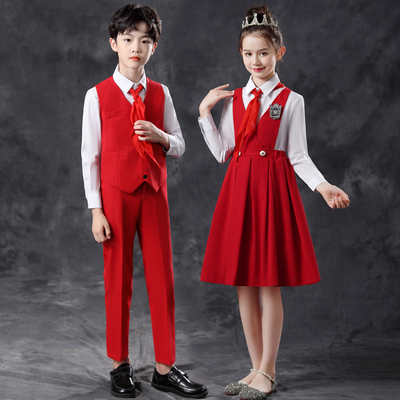 速发儿童合唱服演出服中小学生大合唱合唱团主持人歌唱比赛朗诵表