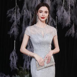 temperament long evening sexy fishtail dress Banquet