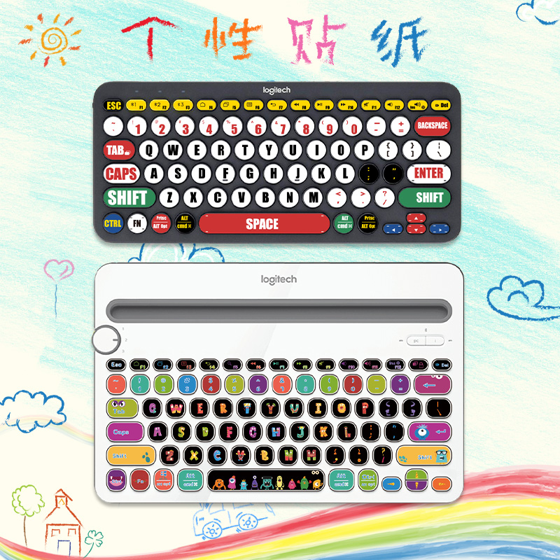 适用罗技K380K480键盘贴