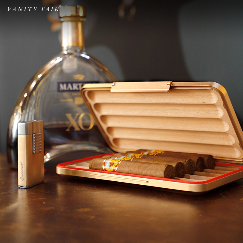 GUEVARA超薄雪松木保湿盒便携式