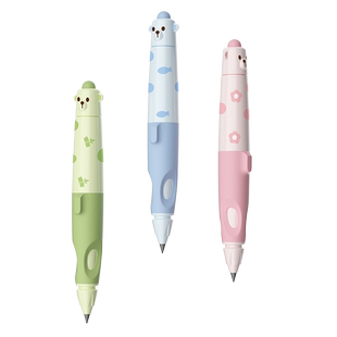 悟生成长护卫升级小熊笔胖胖儿童正姿自动铅笔启蒙握笔矫正器小学生专用一年级幼儿园初学者写字纠正姿势洞洞