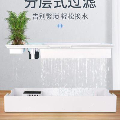 松宝乌龟缸饲养箱带晒台玻璃造景生态缸巴西龟养龟专用缸家用客厅