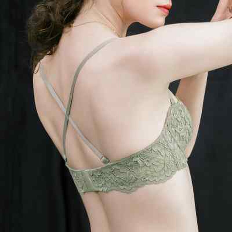 宝诗嫣无肩带内衣女夏季薄款大胸显小胸抹胸美背文胸罩裹胸套装