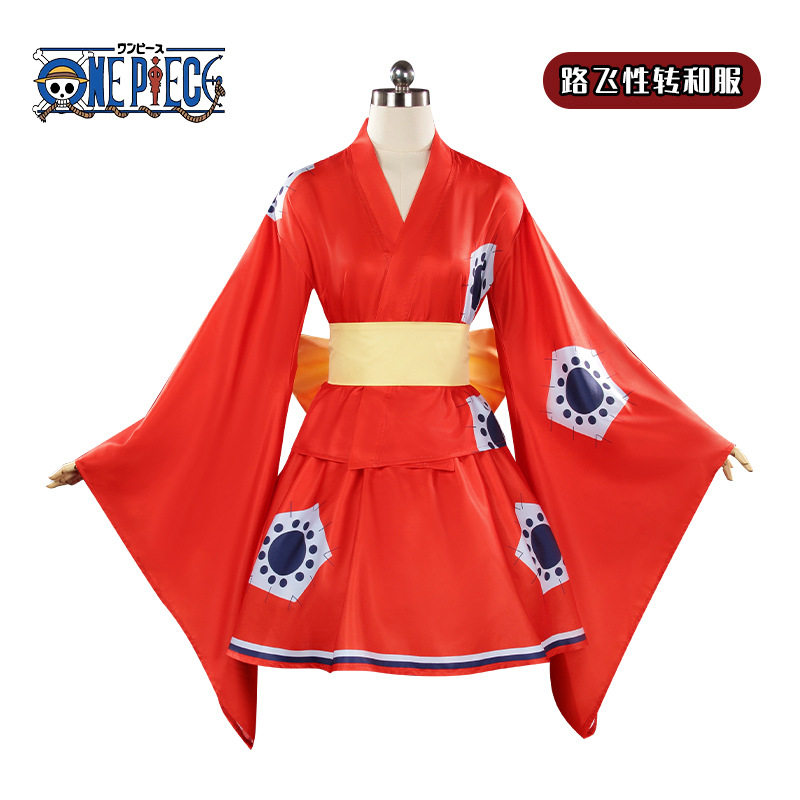 海贼王cos服草帽路飞性转和服cosplay动漫角色表演洛丽塔连衣裙