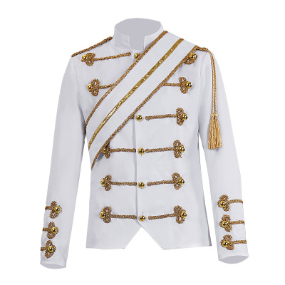 亚马逊跨境中世纪迈克尔杰克逊舞台表演服摇滚歌手演出服亮片服