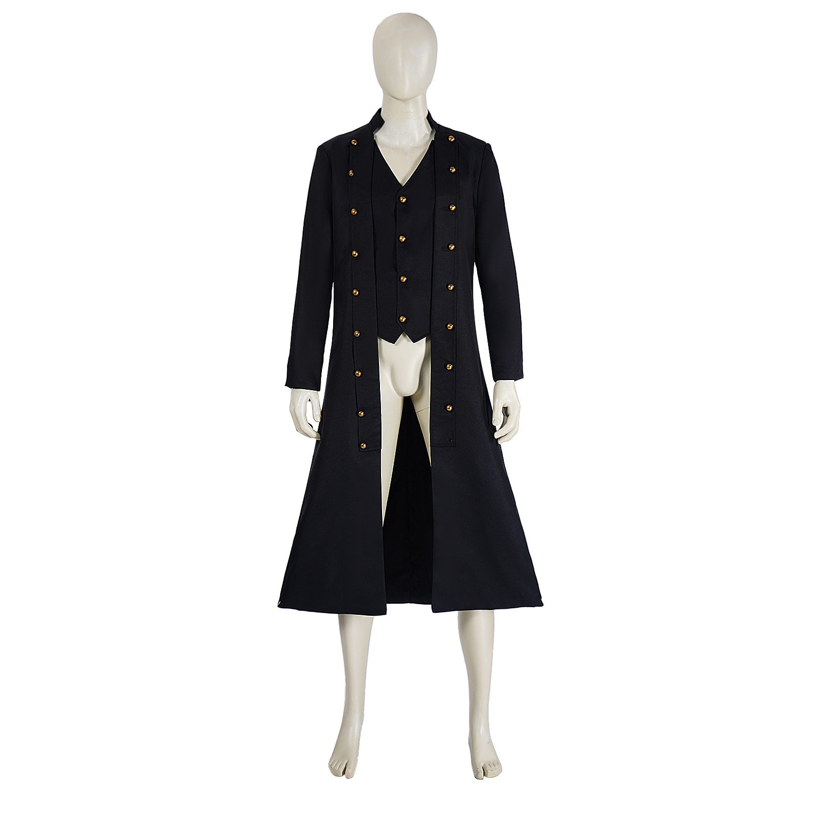 男士蒸汽朋克复古夹克哥特式维多利亚时代青蛙外套制服万圣节服装