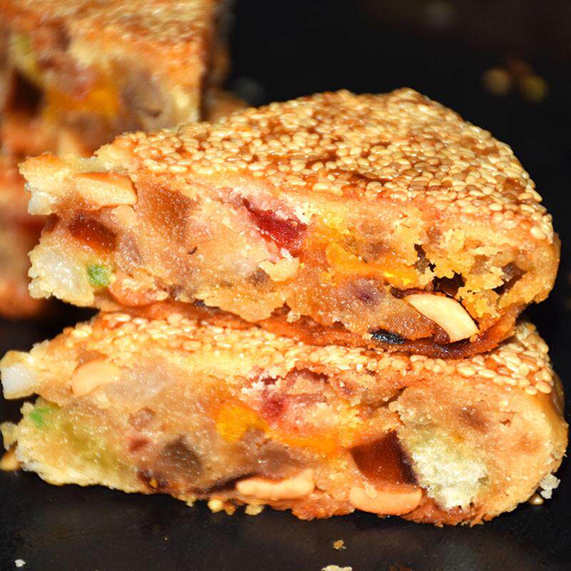 正宗温州桥墩月饼大月饼一个装特产蛋黄老式五仁手工芝麻饼月饼