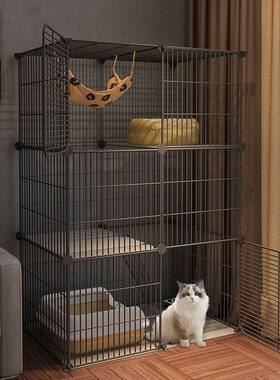 猫笼子家用室内猫别墅猫屋猫舍猫窝阳台养猫神器超大自由空间猫柜