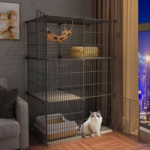 猫笼子家用室内猫别墅猫屋猫舍猫窝阳台养猫神器超大自由空间猫柜