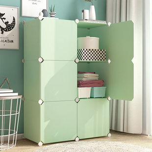 宿舍小型衣柜简易单人出租房家用卧室现代简约塑料储物柜收纳柜子