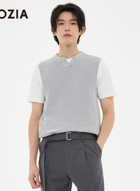 ZIOZIA春款男装商务休闲毛衣马甲纯棉质感基础日常穿搭ZES21260