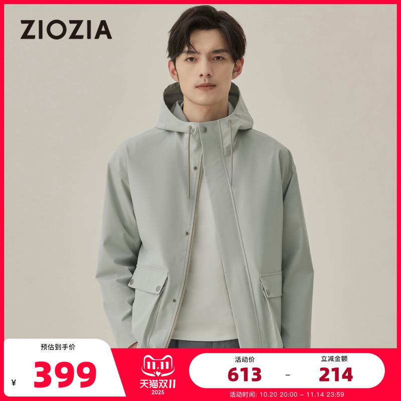 ziozia都市时尚棉感舒弹短款风衣