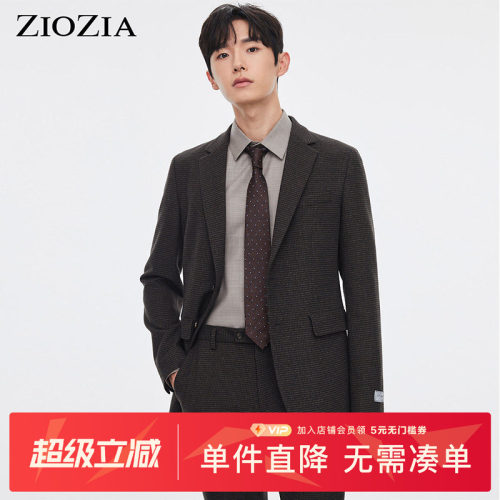ZIOZIA男士休闲西便服韩版时尚休闲青年修身正装外套ZKG14901T