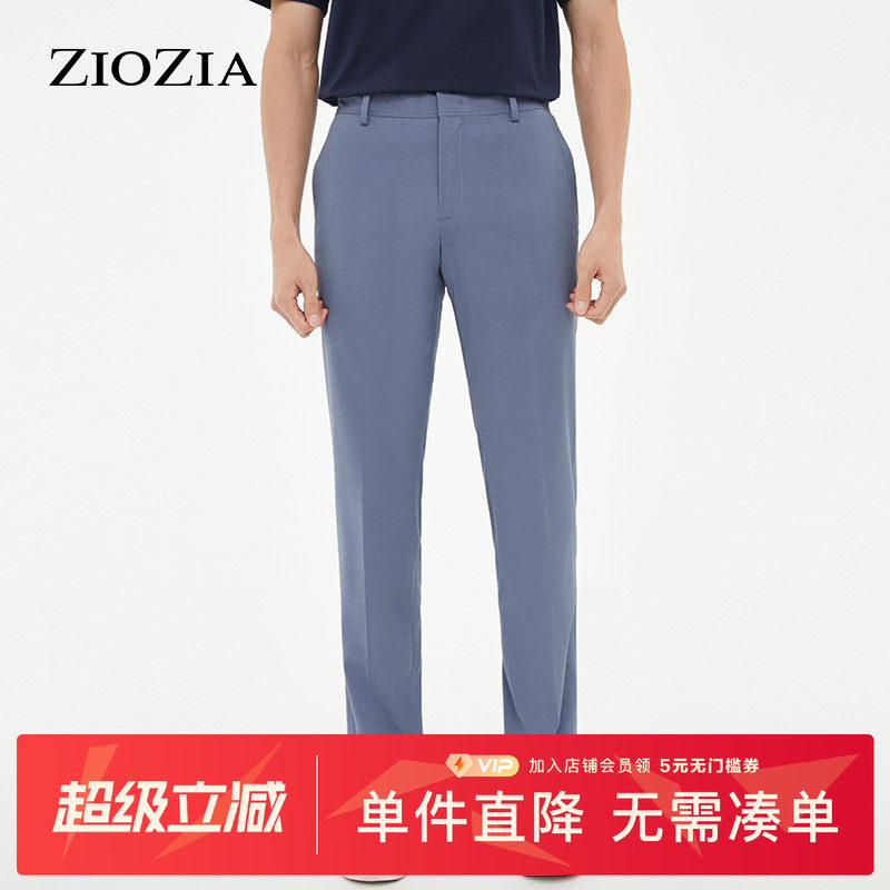 春季休闲长裤ZIOZIA简约图片