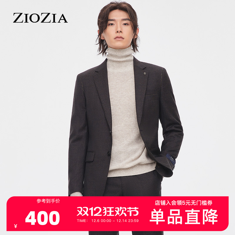 ZIOZIA秋季韩版商务绅士正装西服羊毛舒适西服外套ZSB14T06T