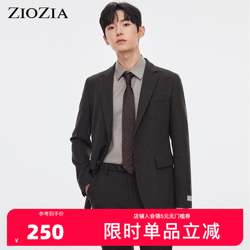 ZIOZIA男士休闲西便服韩版时尚休闲青年修身正装外套ZKG14901T