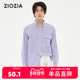 ZIOZIA春季 方领ZWC21263 条纹上衣微阔型外套衬衫 时尚 休闲男装