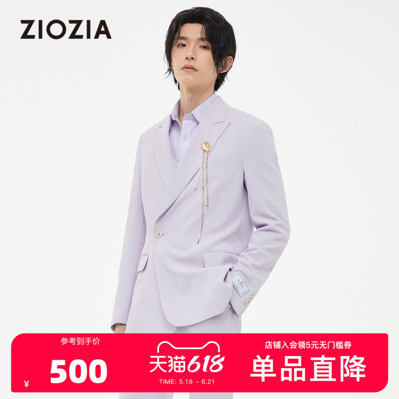ZIOZIA春款商务男士单排扣西装时尚休闲新郎西服外套ZKG21204Q