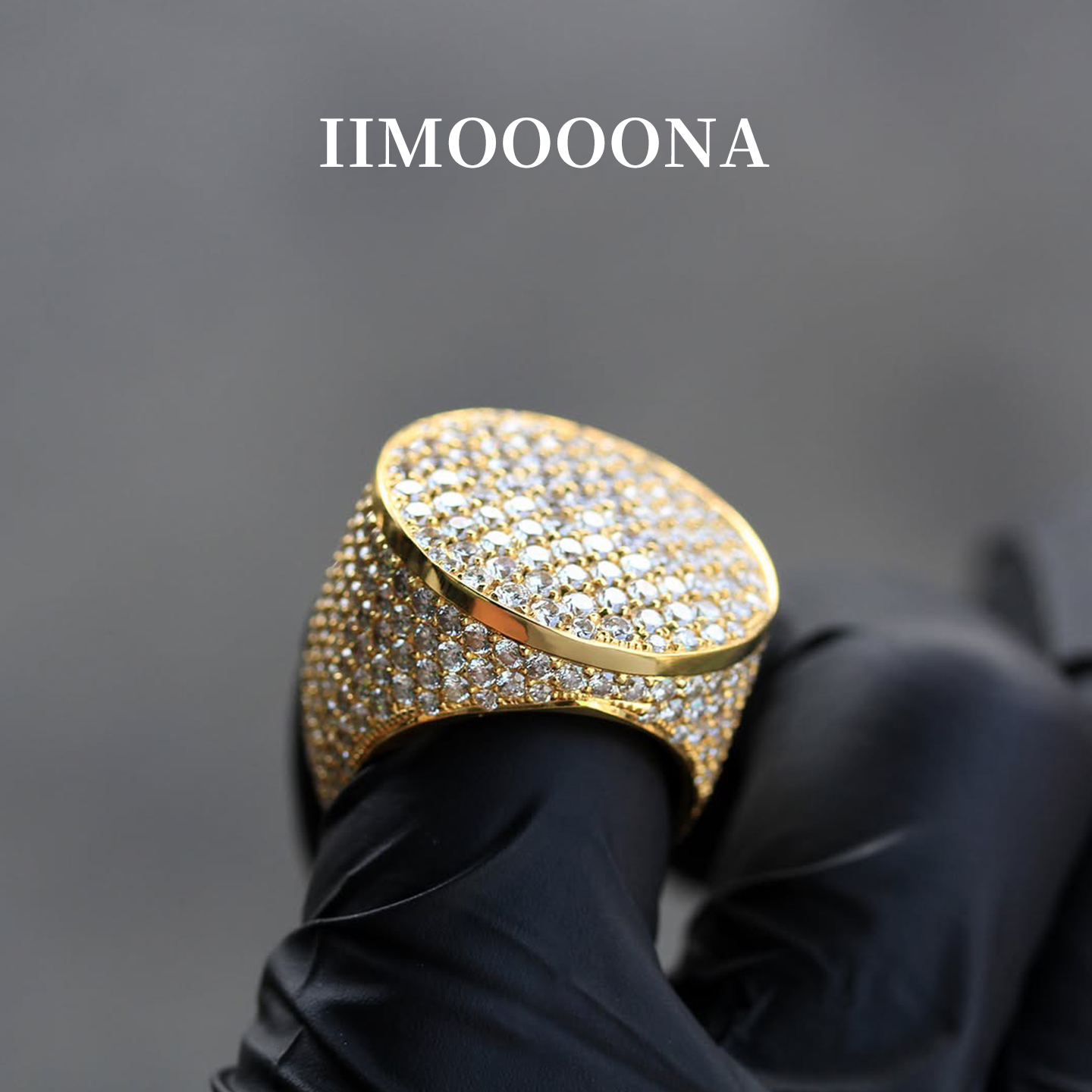 IIMOOOONA奥迪斯密镶戒指嘻哈环