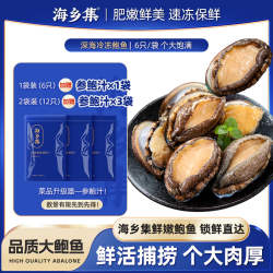 海乡集鲍鱼鲜活冷冻海鲜水产佛跳墙食材大连鲍鱼6头