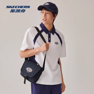 Skechers斯凯奇新品 男女通用简约单肩斜挎包轻巧邮差包L125U059