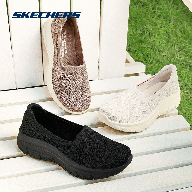 Skechers斯凯奇女鞋春夏一脚蹬浅口单鞋EVA柔软休闲健步鞋158853