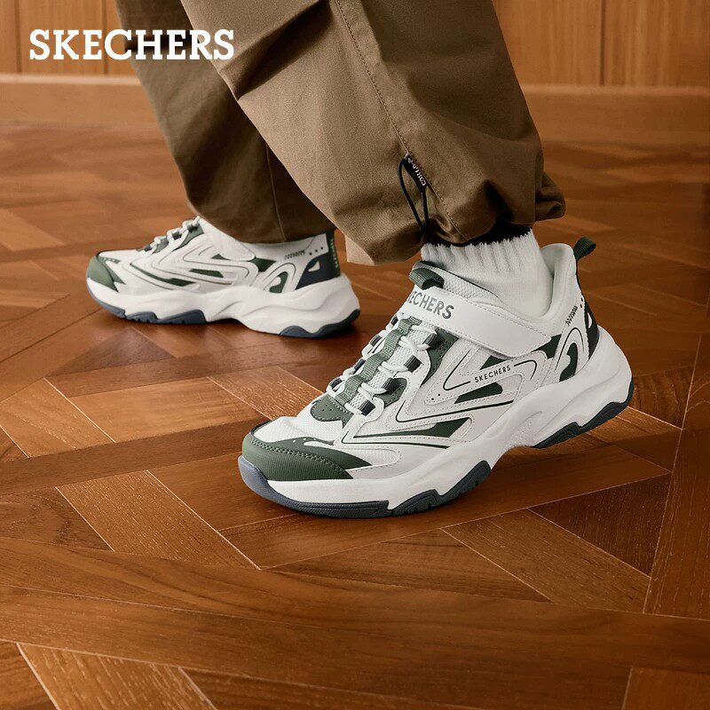 Skechers斯凯奇男童魔术贴厚底休闲运动鞋轻量透气老爹鞋405332L