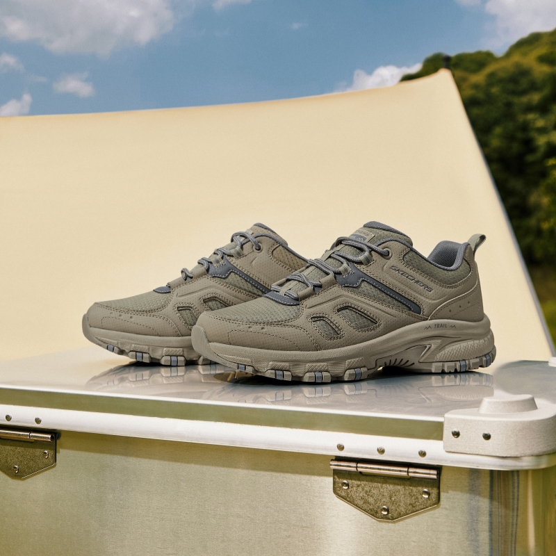 斯凯奇缓震男子系带休闲户外鞋