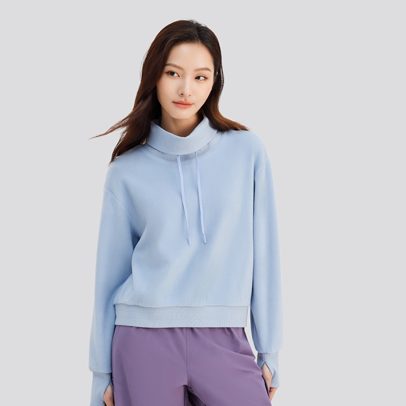 斯凯奇女子针织摇粒绒套头卫衣