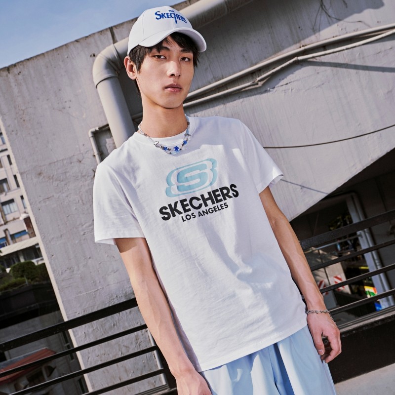 斯凯奇短袖男女同款针织T恤衫