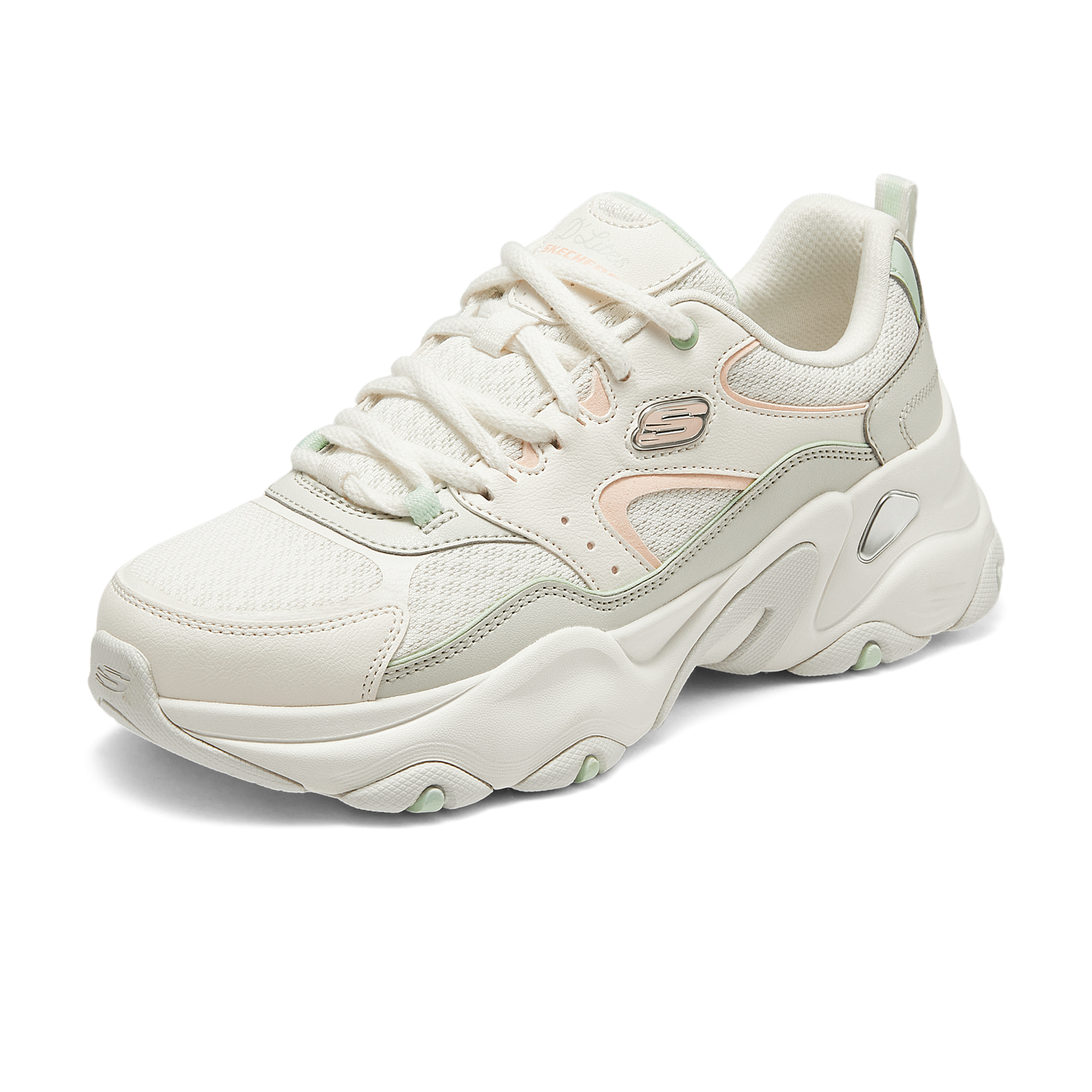 斯凯奇女鞋轻质厚底缓震老爹鞋