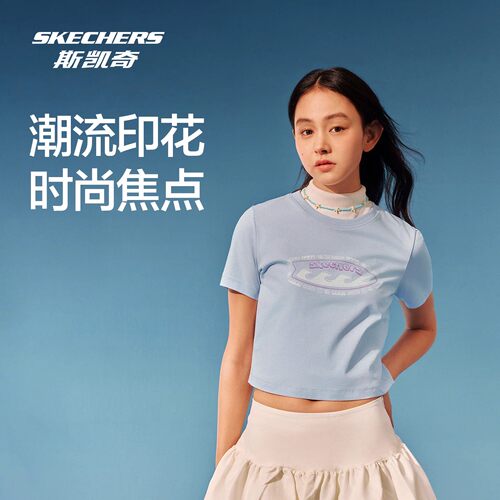 斯凯奇女子2026新款透气短袖T恤