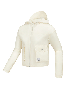 Skechers斯凯奇夏季女士短款连帽外套透气户外运动防晒衣P125W123