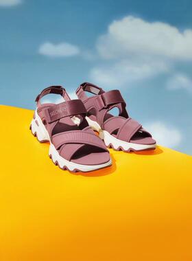 Skechers斯凯奇女凉鞋露趾增高魔术贴休闲沙滩凉鞋运动凉鞋119710