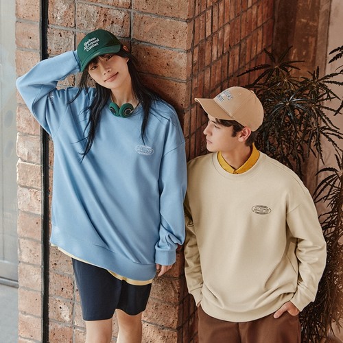 斯凯奇男女情侣款复古运动卫衣