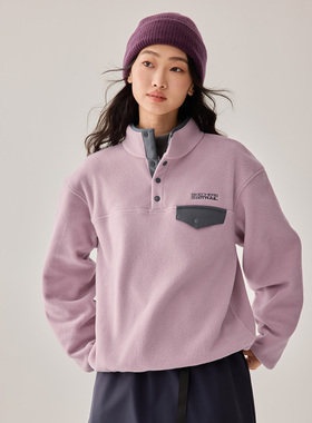 Skechers斯凯奇女士秋冬款摇粒绒半开胸防风保暖运动外套P425W208