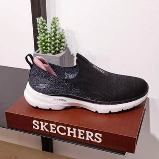 Skechers斯凯奇老人防滑轻便舒适健步一脚蹬休闲运动女鞋 124502