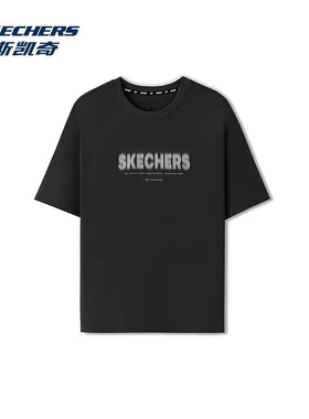 Skechers斯凯奇夏季男女同款宽松百搭短袖休闲运动T恤衫L225U057