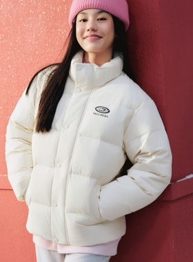 Skechers斯凯奇新款女子梭织短款保暖羽绒服舒适立领外套P423U026