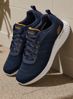 新款秋季Skechers斯凯奇网面透气缓震防滑运动休闲跑步男鞋232375