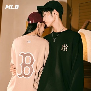套头卫衣3AMTM1234 男女情侣复古老花logo休闲时尚 MLB秋冬季 新品