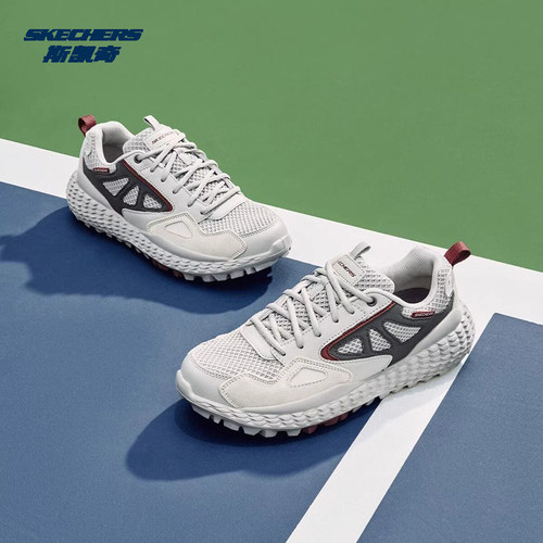 斯凯奇男鞋新款复古拼接跑步鞋