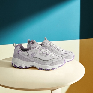 Skechers斯凯奇女鞋春夏上班通勤撞色奶茶熊增高运动老爹鞋896283