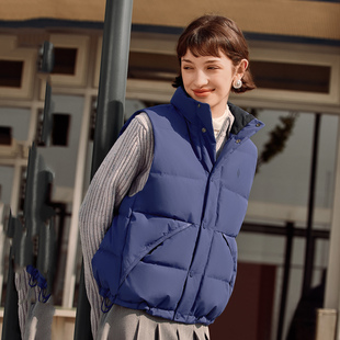 Skechers斯凯奇女士秋冬款 背心L325W035 运动羽绒马甲防风保暖无袖