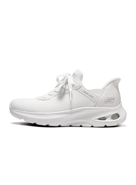 Skechers斯凯奇闪穿鞋新款女简约休闲小白鞋舒适透气运动鞋117509