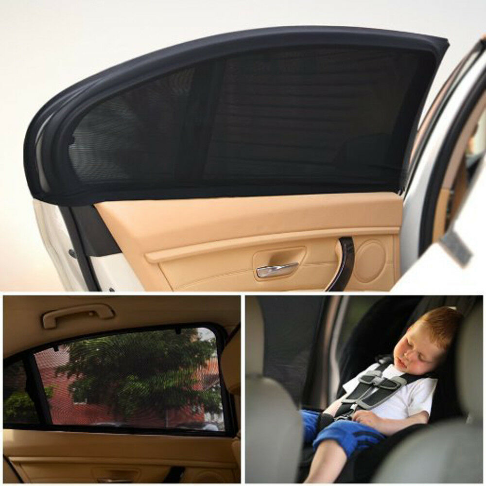 2pcs Car Rear Side Window UV Sun Prevent Sunshine Blocker Co